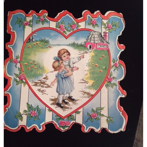 Lot 5 Antique‎ Valentine Cards Ernest Nister Whitney Postcard Ephemera 1907 1918 - Picture 8 of 16